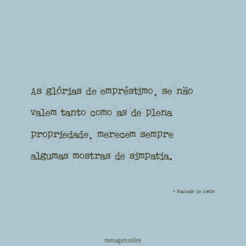 As glórias de empréstimo