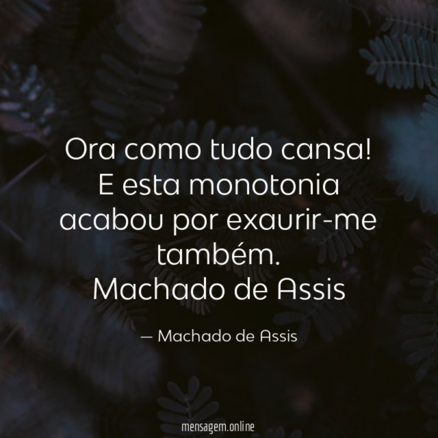 Ora como tudo cansa! E esta monotonia acabou por exaurir-me também.