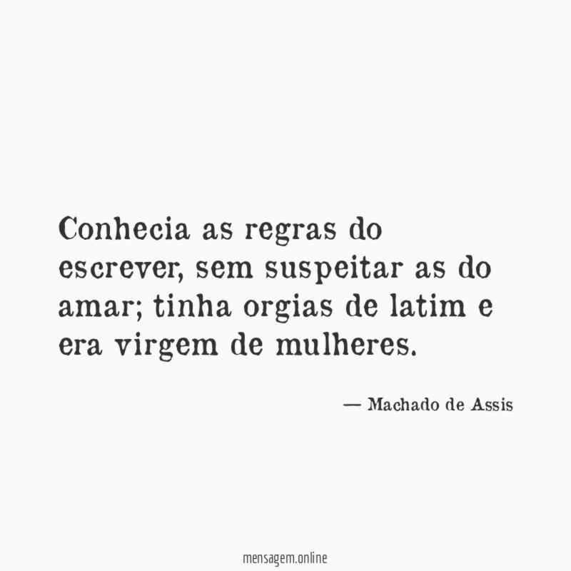 Conhecia as regras do escrever