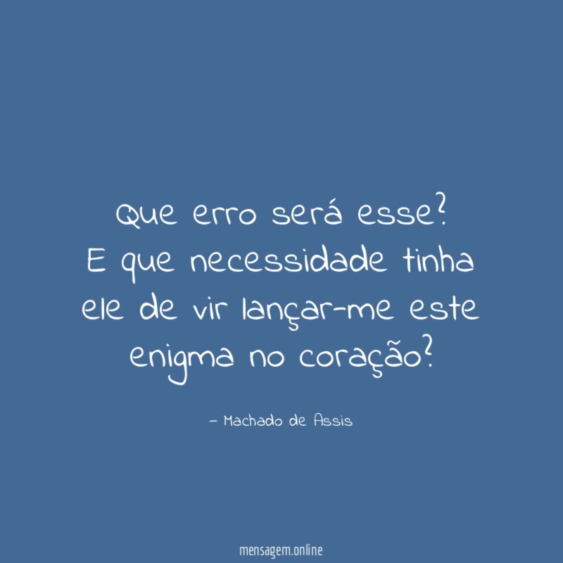 Que erro será esse