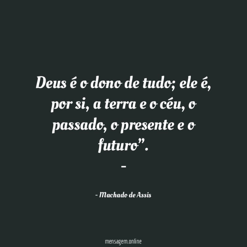 Deus é o dono de tudo
