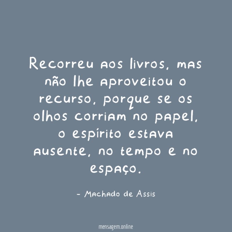 Recorreu aos livros