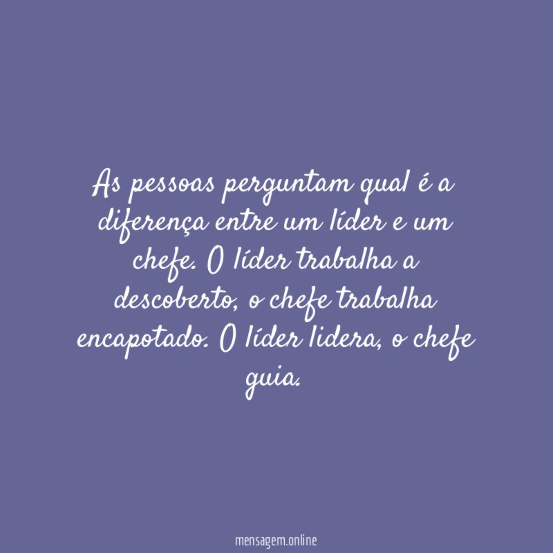 As pessoas perguntam qual é a diferença entre