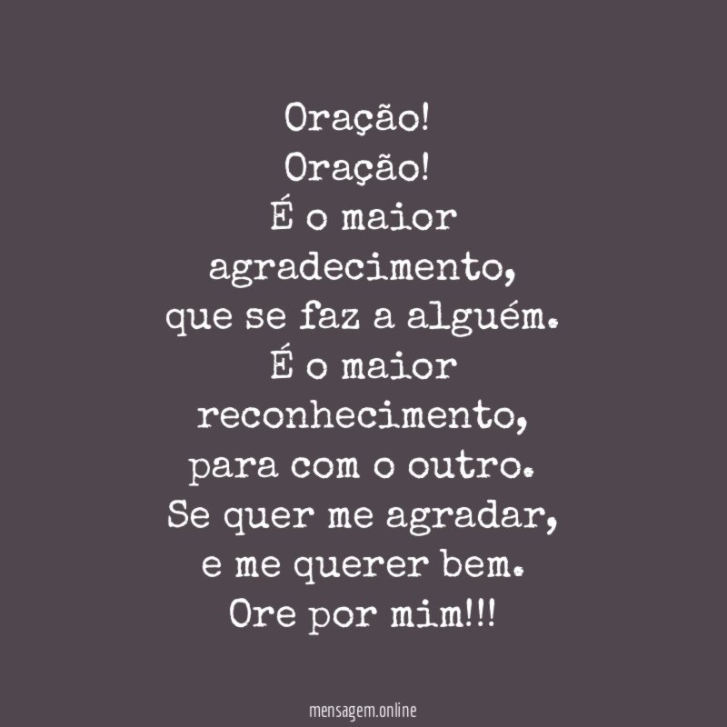 Oração!