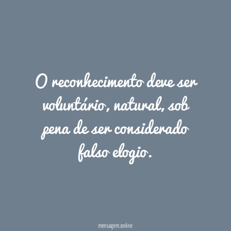 O reconhecimento deve ser voluntário
