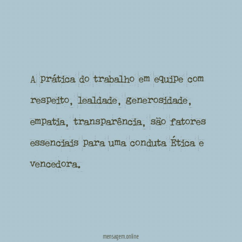 A prática do trabalho em equipe com respeito