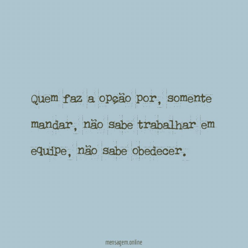 Quem faz a opção por