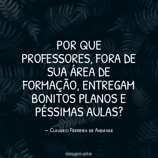 POR QUE PROFESSORES