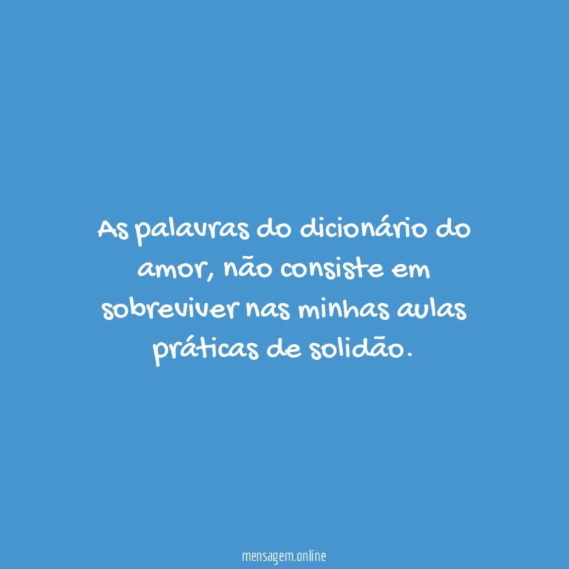 As palavras do dicionário do amor