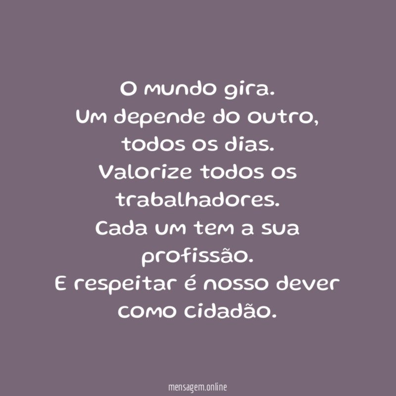 O mundo gira