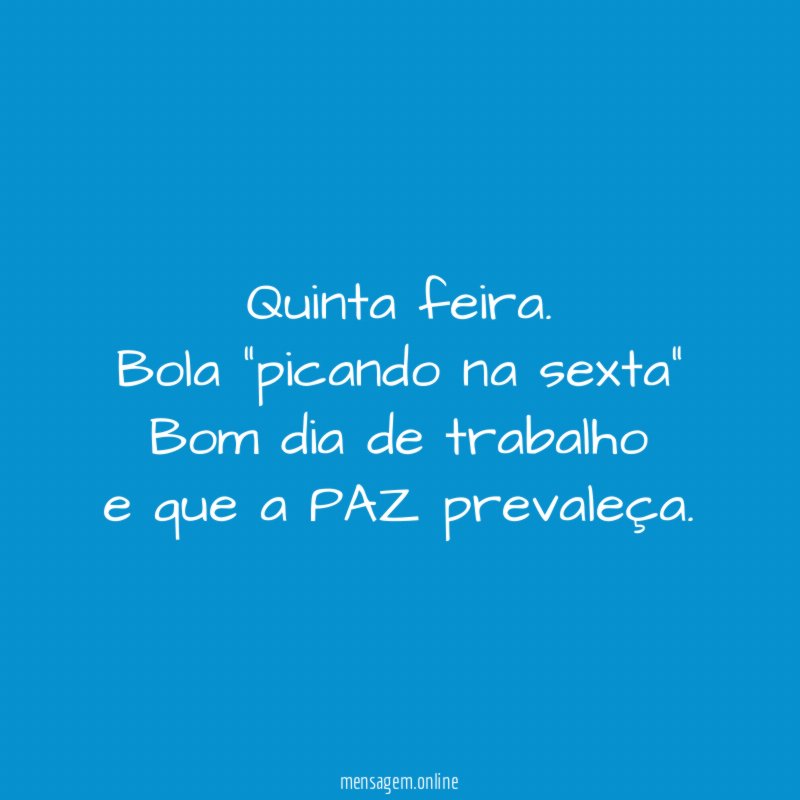 Quinta feira