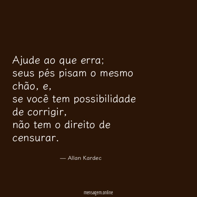 Ajude ao que erra