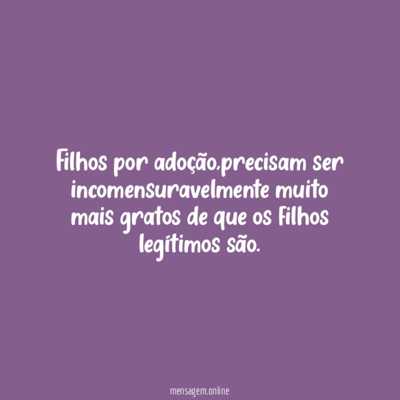 filhos por adoção