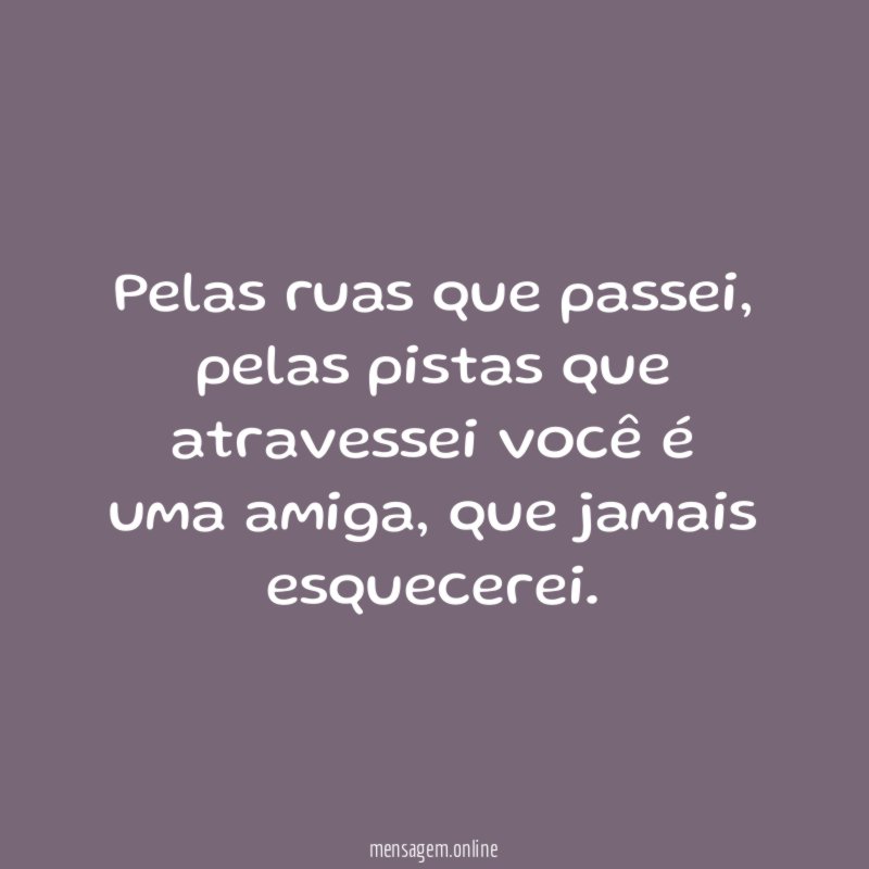 Pelas ruas que passei