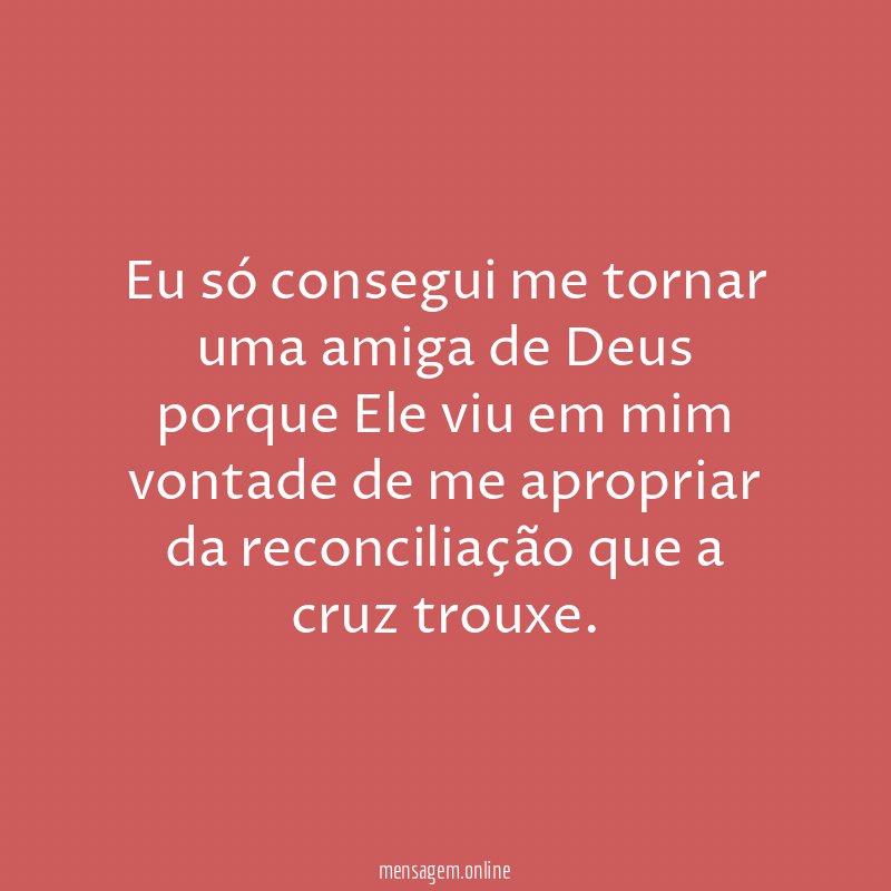 Eu só consegui me tornar uma amiga de