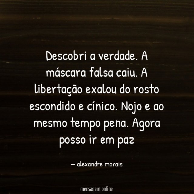 Descobri a verdade
