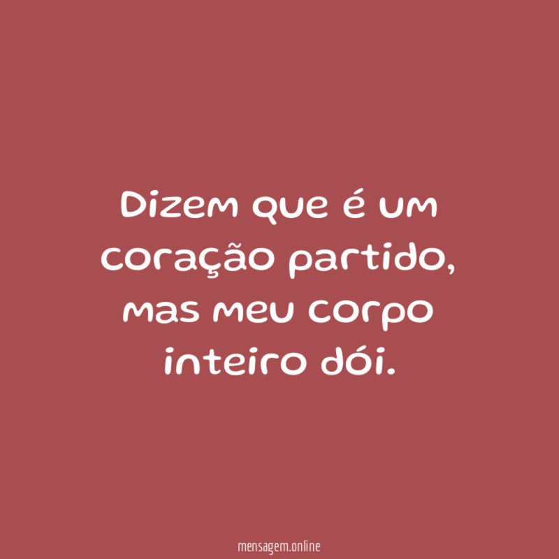 Dizem que é um coração partido
