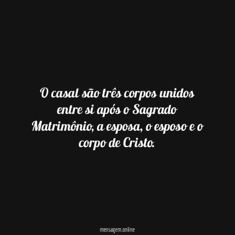 O casal são três corpos unidos entre si
