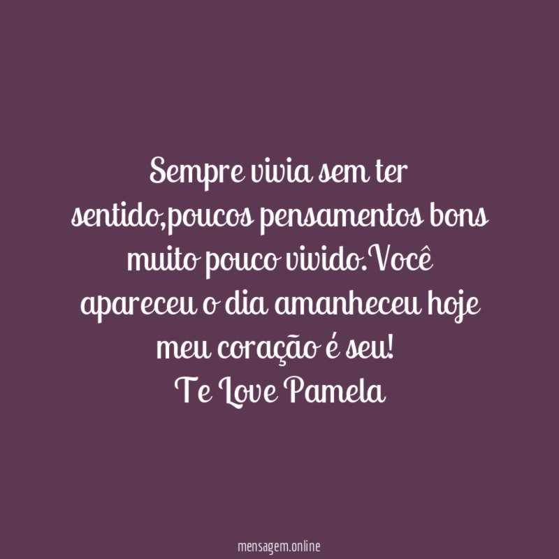 Sempre vivia sem ter sentido
