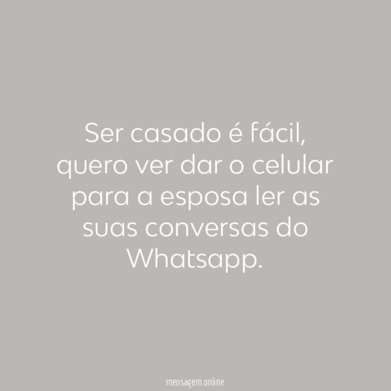 Ser casado é fácil