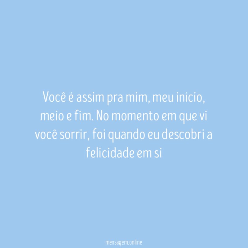 Você é assim pra mim