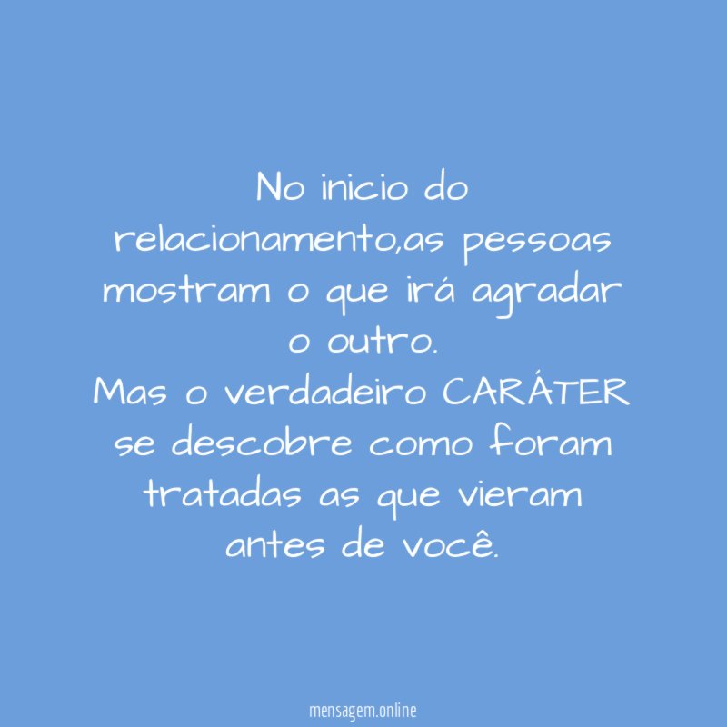 No inicio do relacionamento
