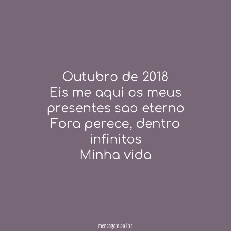 outubro de 2018