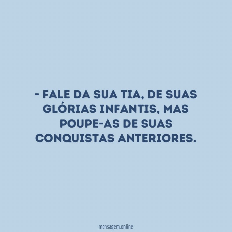 Fale da sua tia