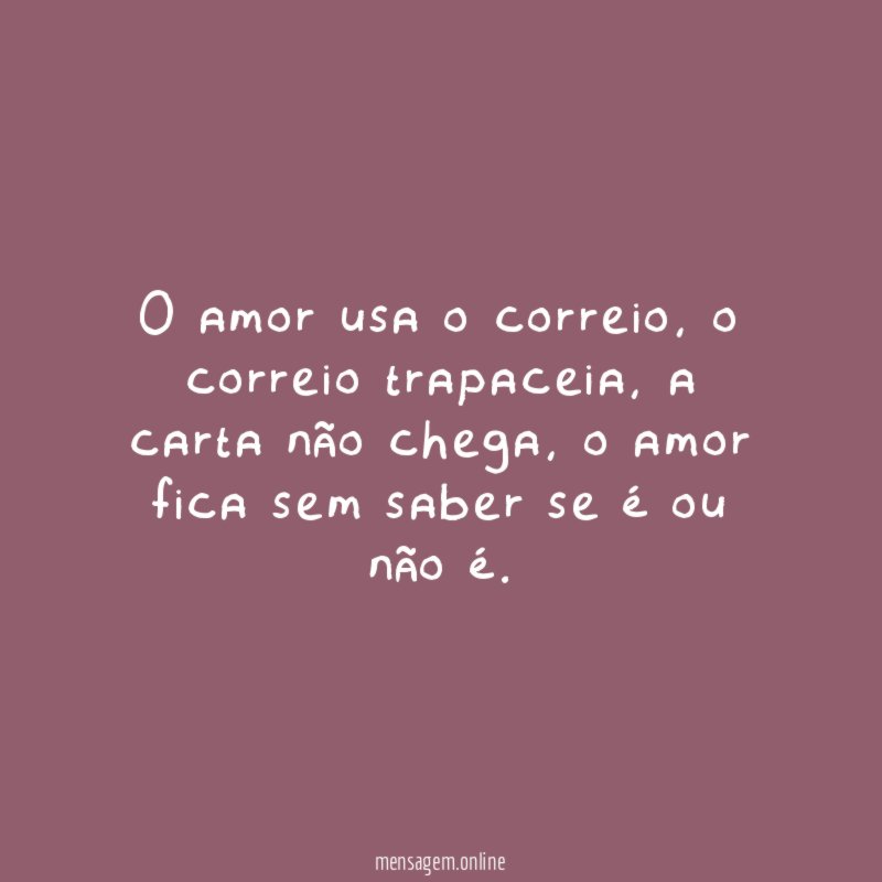 O amor usa o correio