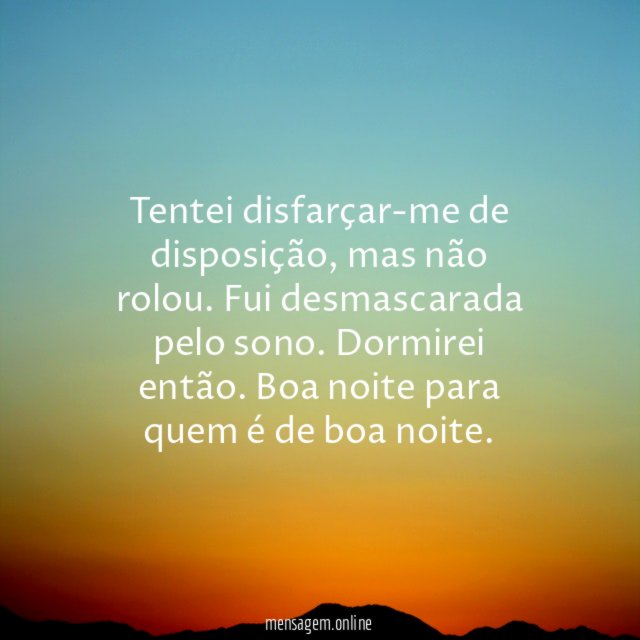 Tentei disfarçar-me de disposição