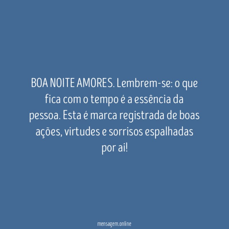 BOA NOITE AMORES