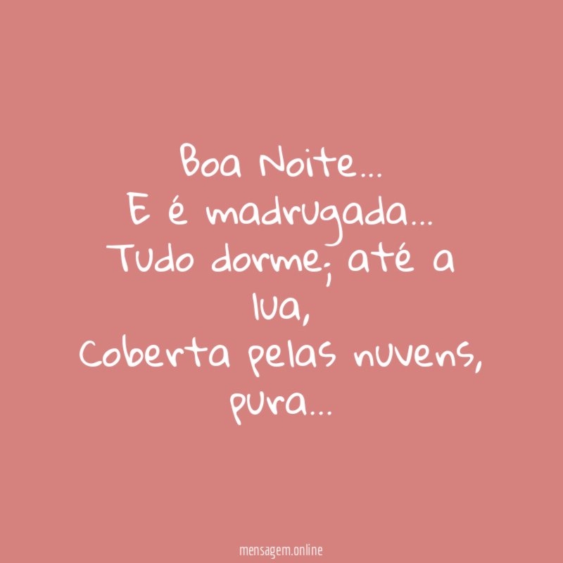 Boa Noite…