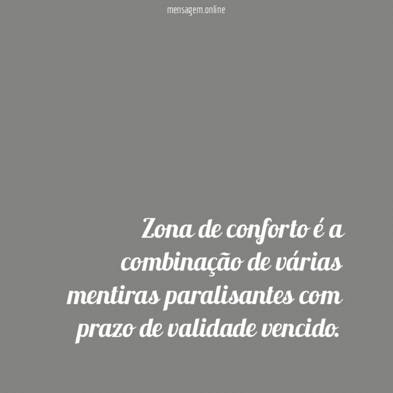 Zona de conforto é a combinação de várias