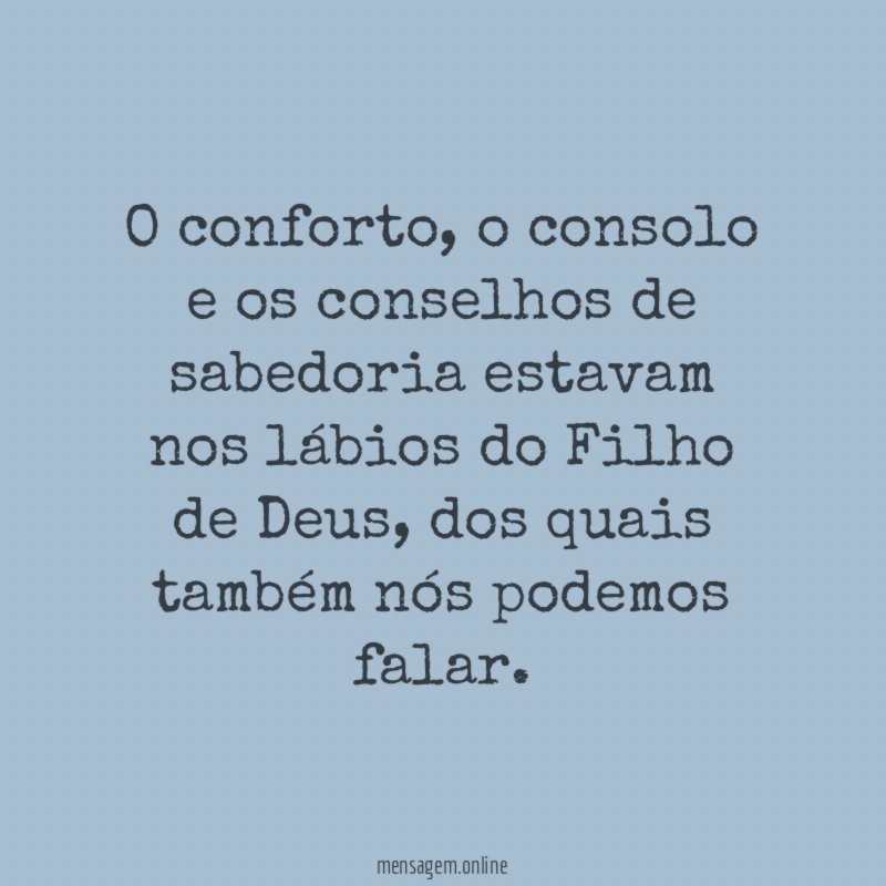 O conforto