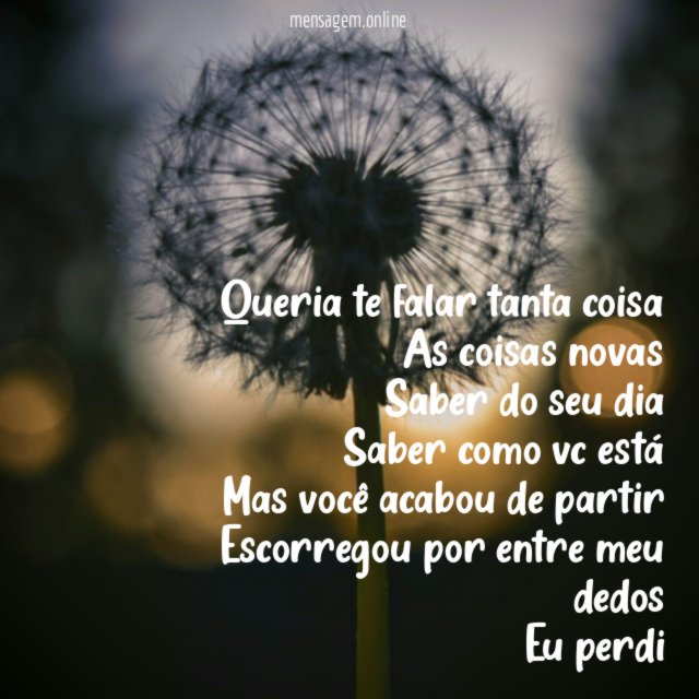 Queria te falar tanta coisa As coisas novas Saber do
