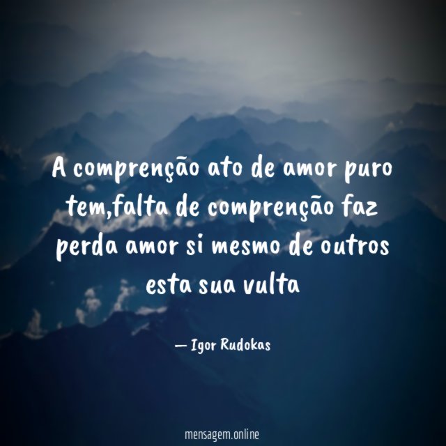 A comprenção ato de amor puro tem