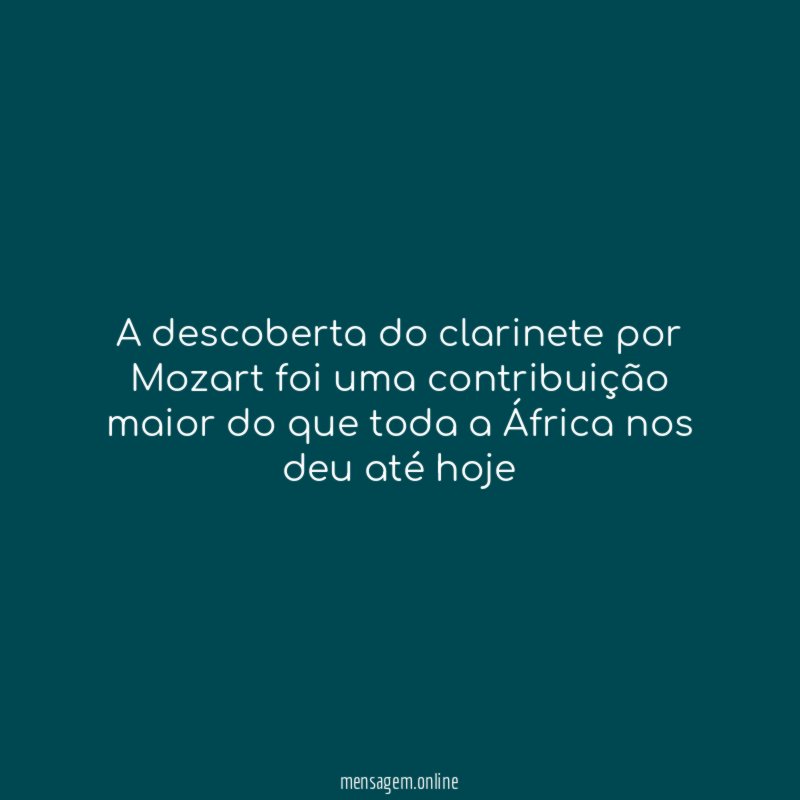 A descoberta do clarinete por Mozart foi uma