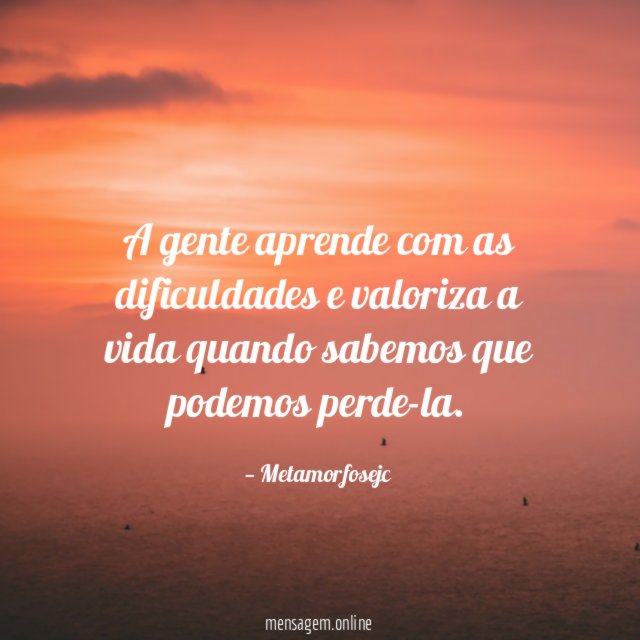 A gente aprende com as dificuldades e valoriza