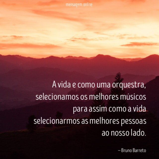 A vida e como uma orquestra
