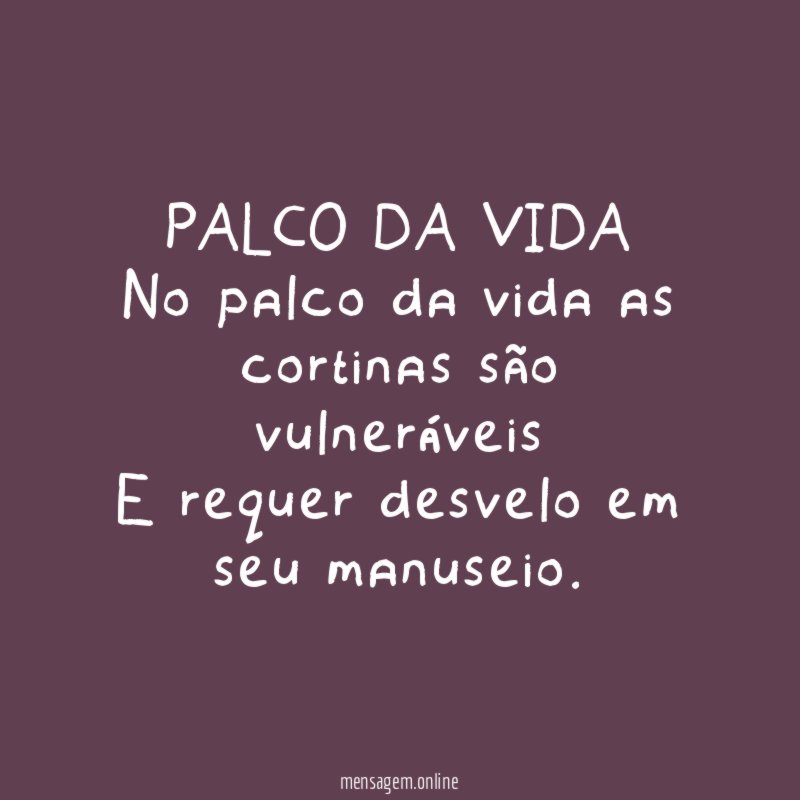 PALCO DA VIDA
