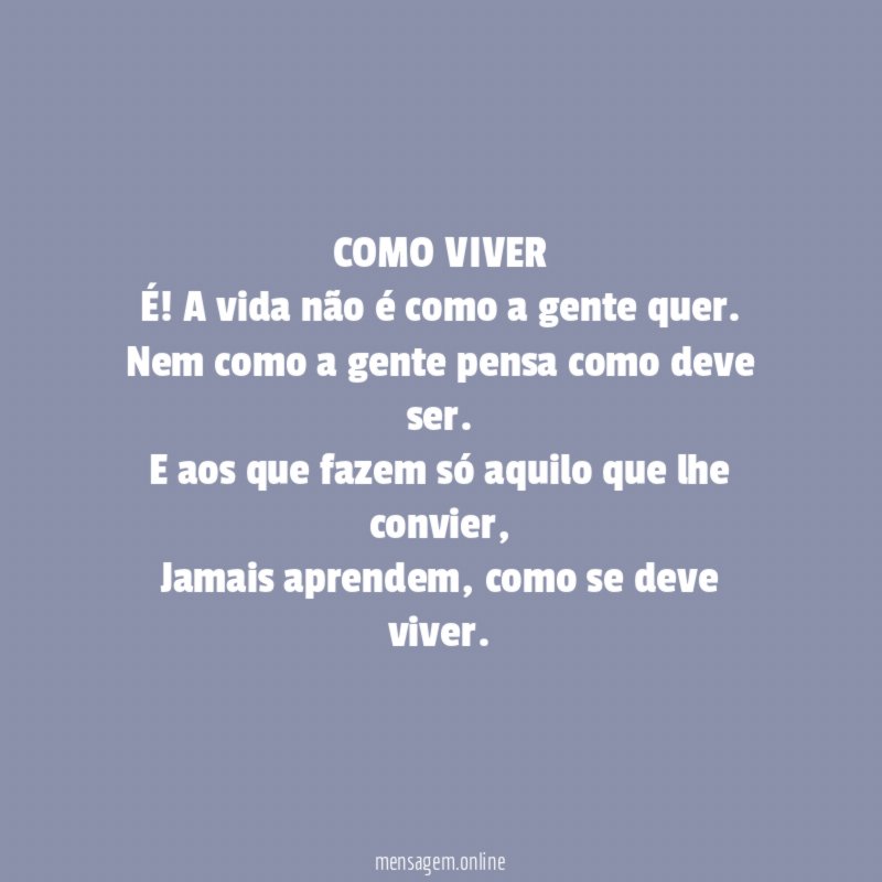 COMO VIVER