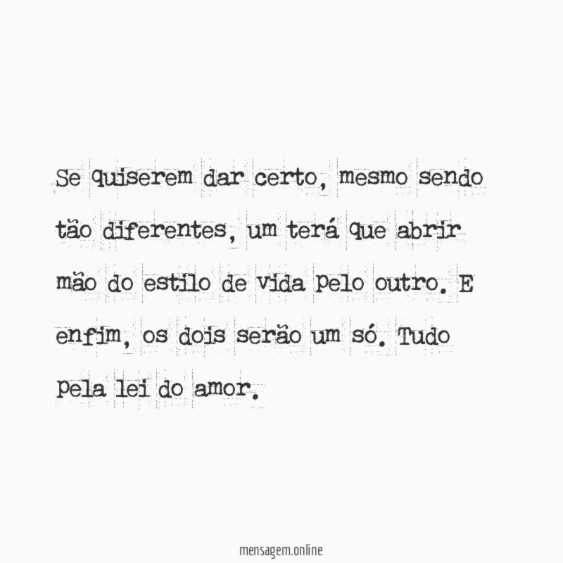Se quiserem dar certo