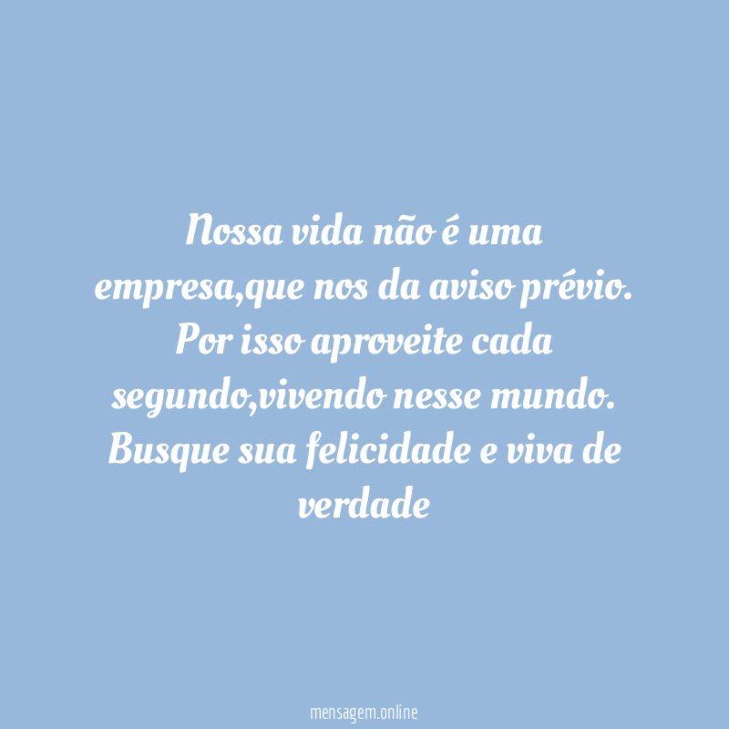 Nossa vida não é uma empresa