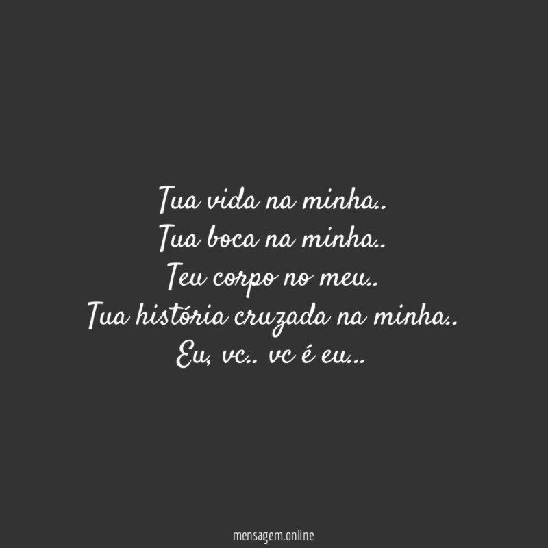 Tua vida na minha