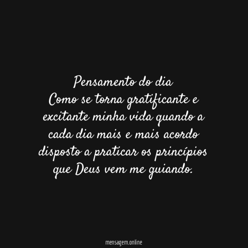 Pensamento do dia