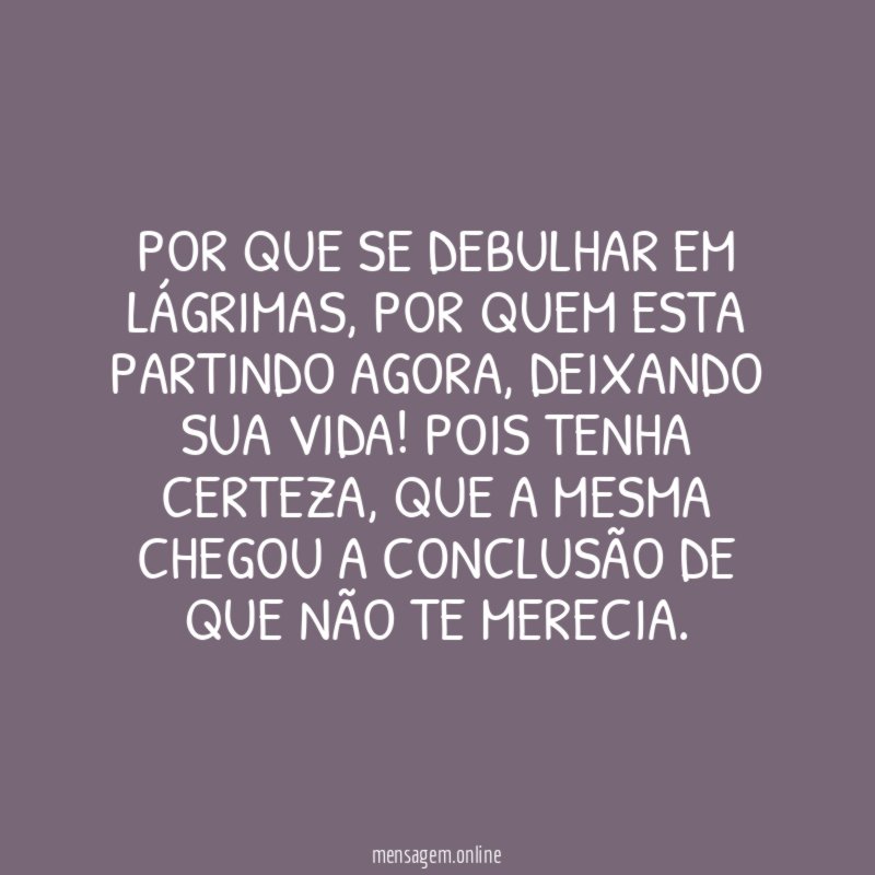 Por que se debulhar em lágrimas