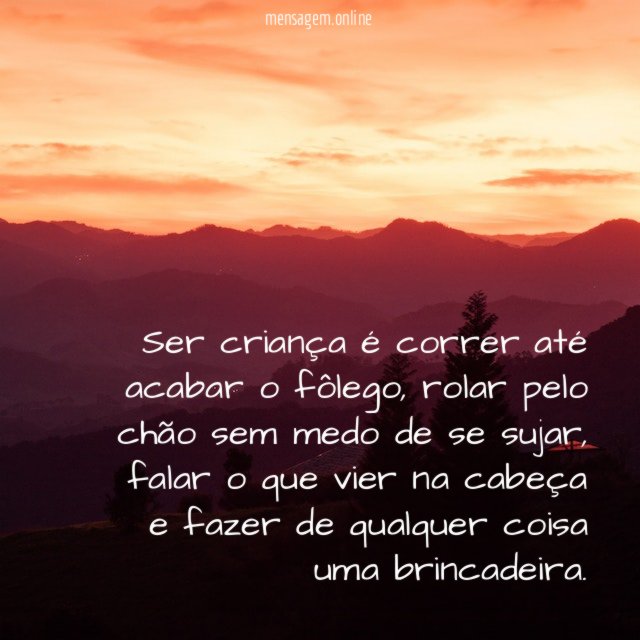 Ser criança é correr até acabar o fôlego
