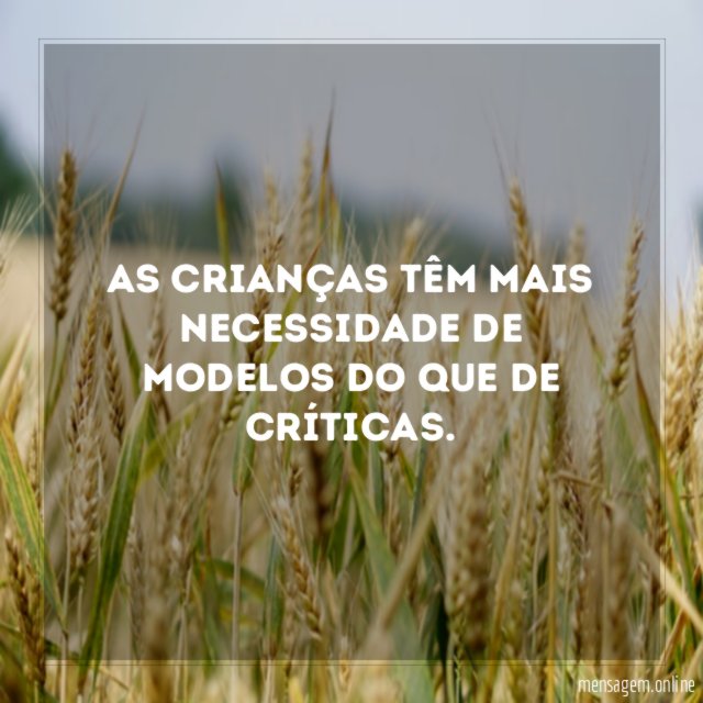 As crianças têm mais necessidade de modelos do