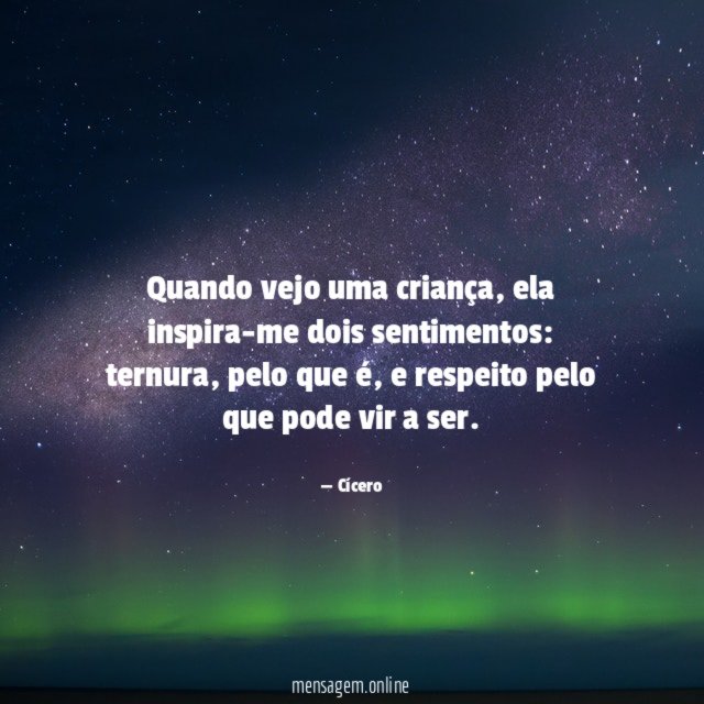 Quando vejo uma criança