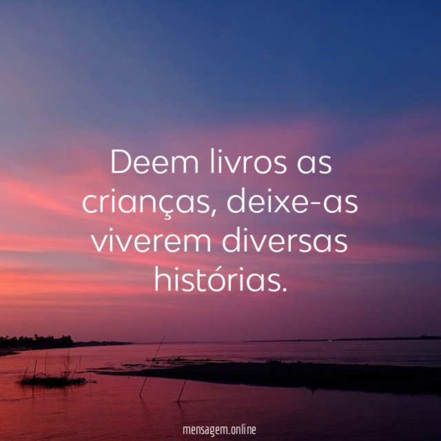 Deem livros as crianças